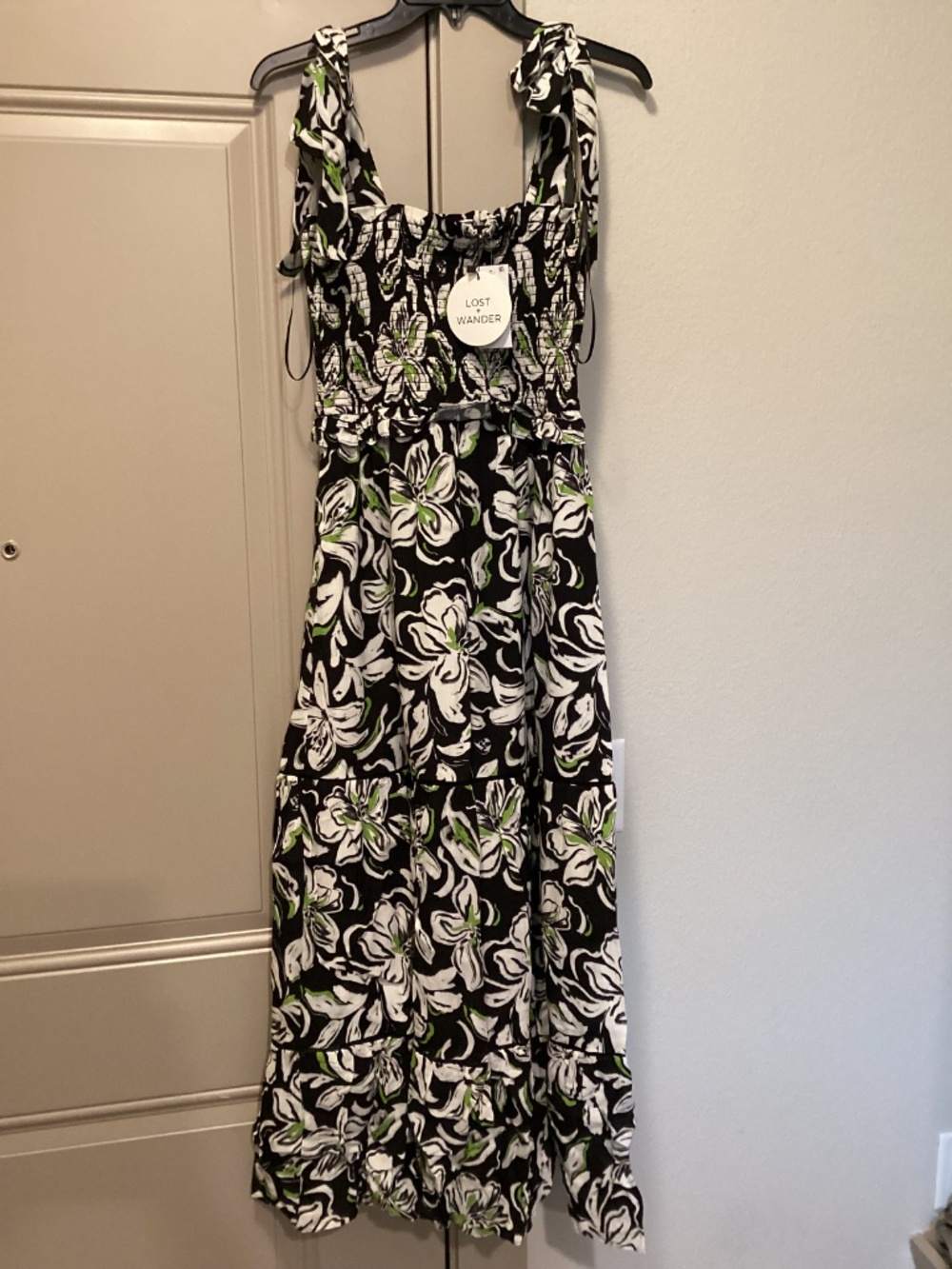 Lost + Wander Midnight Flora Smocked Maxi Dress, size S - Picture 9 of 14
